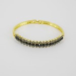 514153 black in gold crystal bangle